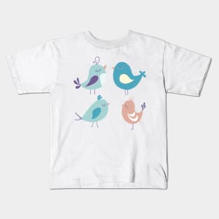 Four naive birds Kids T-Shirt